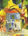 Patio Of The Country House In St Germain August Macke
